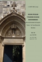 Libro Novum Speculum Titulorum Ecclesiae Barchinonensis. Resum de documents del registre "Gràcies" de l'Arxiu Diocesà de Barcelona (1363-1829)), autor Martí Bonet, José María