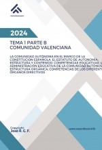 Libro Tema 1 PARTE B. La Comunidad Autónoma en el marco de la Constitución Española. El estatuto de Autonomía: Estructura y contenido, competencias educativas. La Administración Educativa de la Comunidad Autónoma. Estructura orgánica. Competencias de los, autor EDICIONES PIXEL