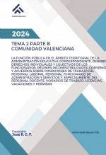 Libro Tema 2 PARTE B. La Función Pública en el ámbito territorial de la Administración educativa correspondiente, autor EDICIONES PIXEL