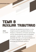 Libro Tema 8. Políticas de igualdad de Género. La ley Orgánica para la igualdad efectiva de Mujeres y Hombres: principios generales. Acción administrativa para la igualdad, autor EDICIONES PIXEL