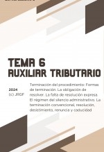 Libro Tema 6: Terminación del procedimiento: Formas de terminación. La obligación de resolver. La falta de resolución expresa. El régimen del silencio administrativo. La terminación convencional, resolución, desistimiento, renuncia y caducidad, autor EDICIONES PIXEL