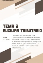 Libro Tema 3: La provincia como entidad local. Organización y competencias. El Pleno Provincial: composición y atribuciones. El Presidente: competencias, delegación de las mismas, y sus resoluciones. La Junta de Gobierno y las Comisiones Informativas, autor EDICIONES PIXEL