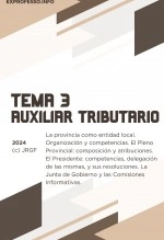 Libro Tema 3: La provincia como entidad local. Organización y competencias. El Pleno Provincial: composición y atribuciones. El Presidente: competencias, delegación de las mismas, y sus resoluciones. La Junta de Gobierno y las Comisiones Informativas, autor EDICIONES PIXEL