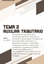 Libro Tema 2. El Estatuto de Autonomía de la Comunidad Valenciana. Estructura y Principios Fundamentales. Competencias de la Generalitat Valenciana y su desarrollo normativo. La Generalitat Valenciana: Les Corts: composición, constitución y funciones. El Co, autor EDICIONES PIXEL