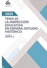Libro Tema 40: La Inspección Educativa en España: Estudio Histórico, autor EDICIONES PIXEL