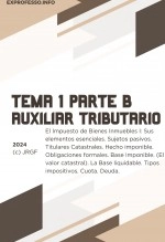 Libro Tema 1. Parte B. El Impuesto de Bienes Inmuebles. I: Sus elementos esenciales. Sujetos pasivos. Titulares Catastrales. Hecho imponible. Obligaciones formales. Base Imponible. (El valor catastral). La Base liquidable. Tipos impositivos. Cuota. Deuda., autor EDICIONES PIXEL