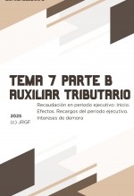 Libro Tema 7. Parte B. Recaudación en periodo ejecutivo: Inicio. Efectos. Recargos del periodo ejecutivo. Intereses de demora, autor EDICIONES PIXEL