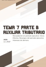 Libro Tema 7. Parte B. Recaudación en periodo ejecutivo: Inicio. Efectos. Recargos del periodo ejecutivo. Intereses de demora, autor EDICIONES PIXEL