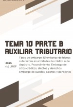 Libro Tema 10. Parte B. Tipos de embargo: El embargo de bienes o derechos en entidades de crédito o de depósito. Procedimiento. Embargo de otros créditos, efectos y derechos. Embargo de sueldos, salarios y pensiones, autor EDICIONES PIXEL