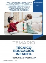 Libro Tema 1. Ley orgánica 2/2006, de 3 de mayo, de educación: Título Preliminar; Título I, Las enseñanzas y su Ordenación: Capítulo I, Educación Infantil; Título IV, Centros docentes; Título V, Participación, autonomía y gobierno de los centros, autor EDICIONES PIXEL