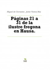 Libro Páginas 21 a 31 de la ilustre fregona en Hausa., autor Javier Tavera Mas