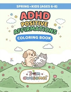 Printable ADHD Coloring Book for Kids Ages 6-8