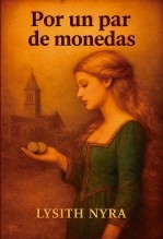 Libro Por un par de monedas, autor González Álvarez, Fatima