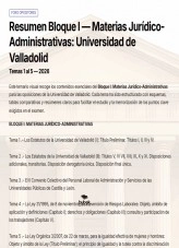 Libro Resumen Bloque I: Materias Jurídico-Administrativas, autor Foro Opositores