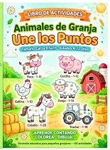 Libro une los puntos animales de granja, autor jefferson mejia